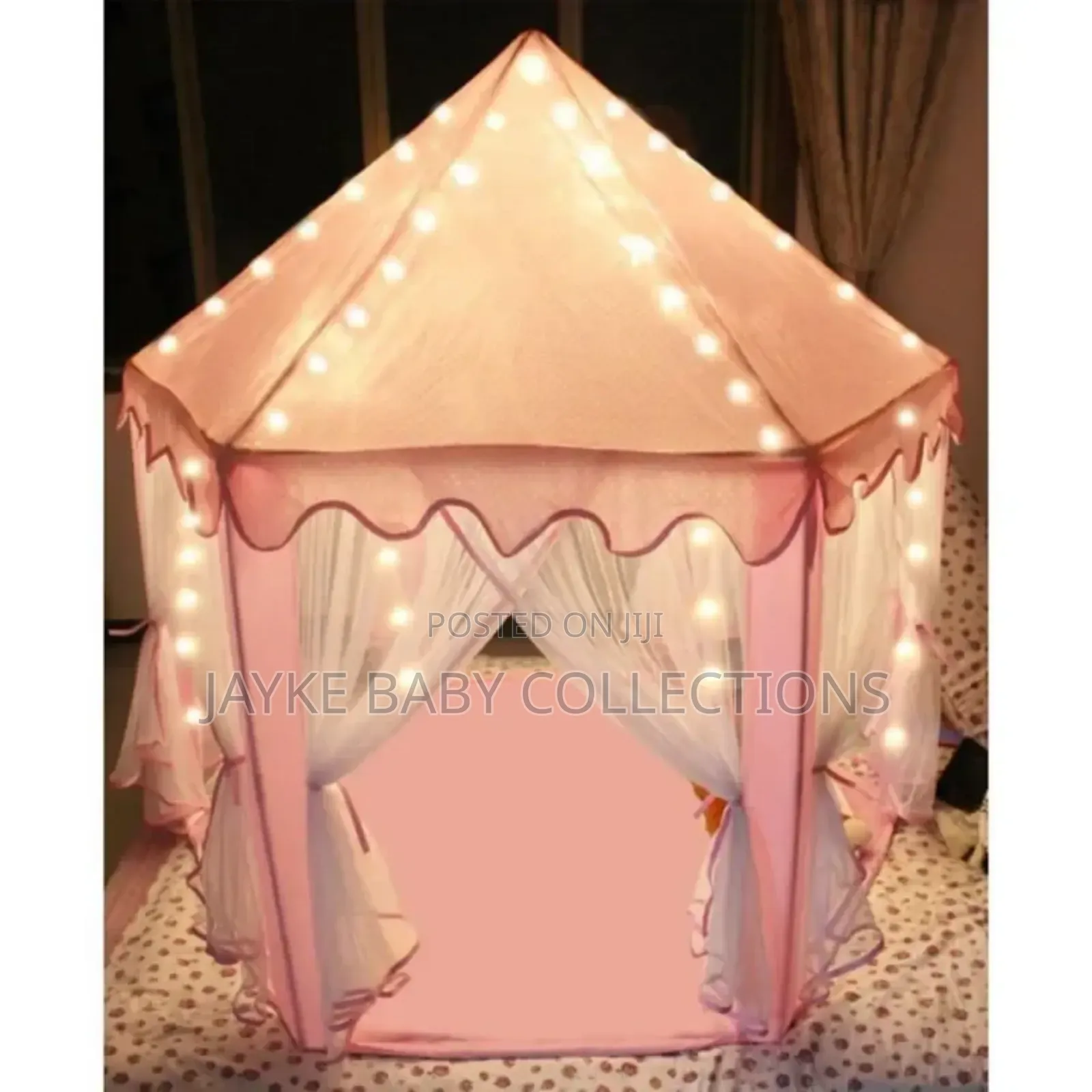 Princess Castle Play Tent for Girls With Magical Star Lights