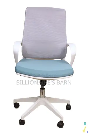 Office Chair; White Mesh Executive Mesh Chair.