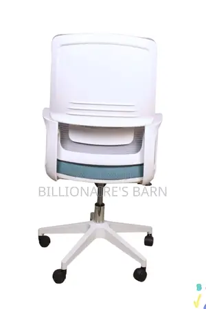Office Chair; White Mesh Executive Mesh Chair.