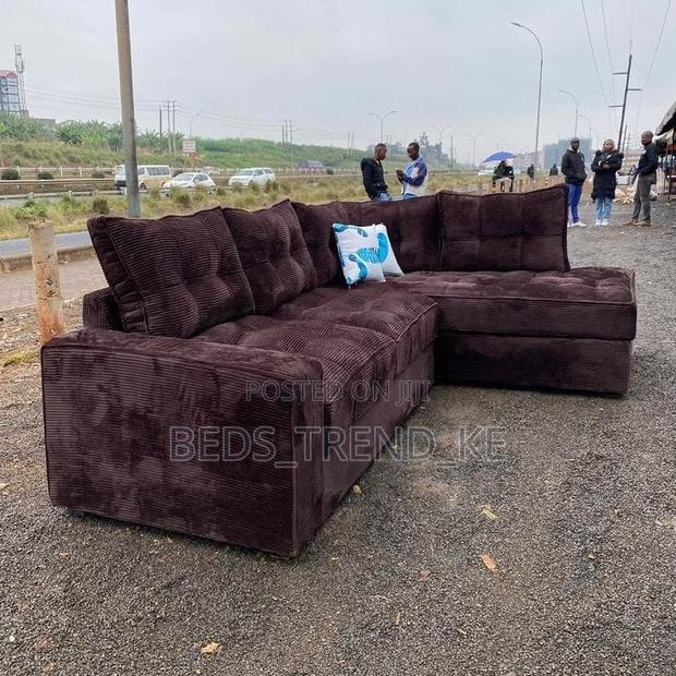 New Upholstered 6 Seater L Sofa Set