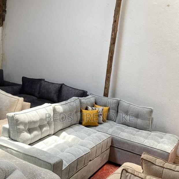 Trendy Soft 6 Seater Corner Sofa With Pillows - main view