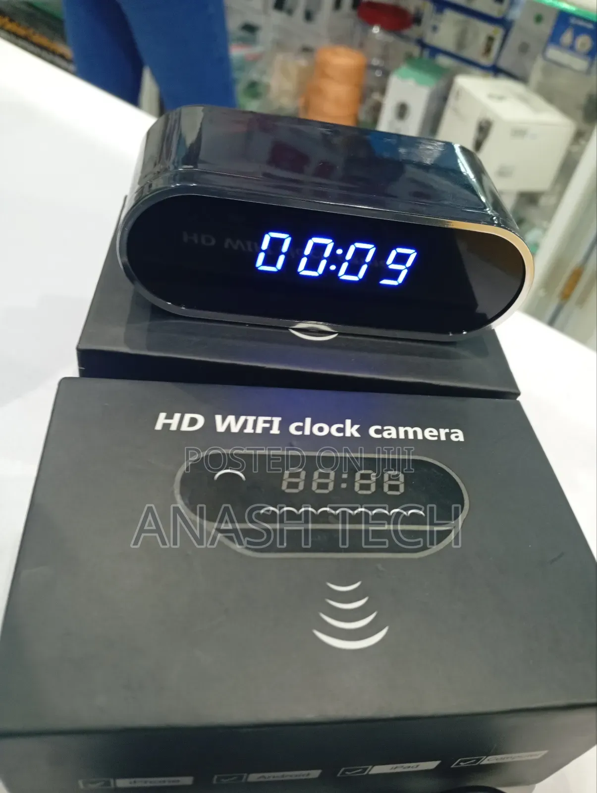 Table Clock Wifi Camera 1080p Full Hd