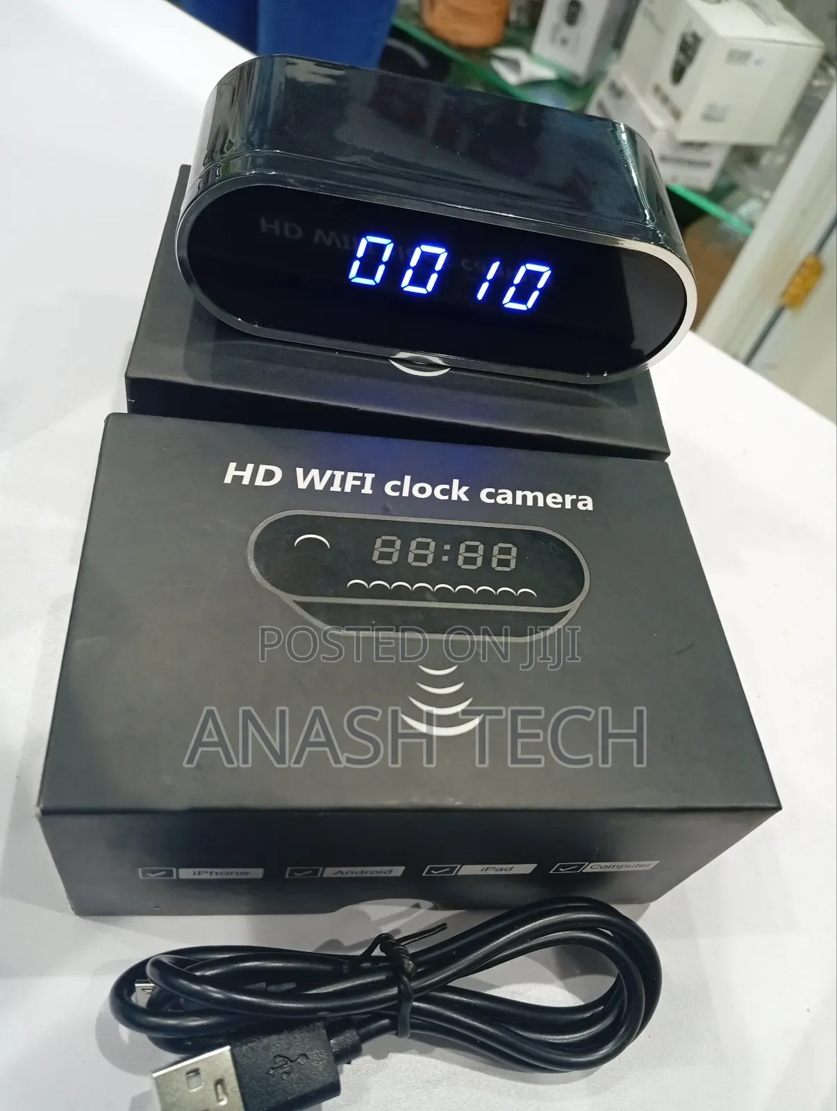 Table Clock Wifi Spy Camera Upto Resolution