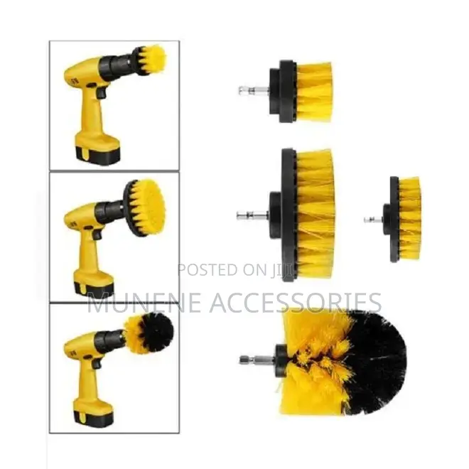 4in1 Electric Drill Cleaning Brush Head Set, Circular Disc