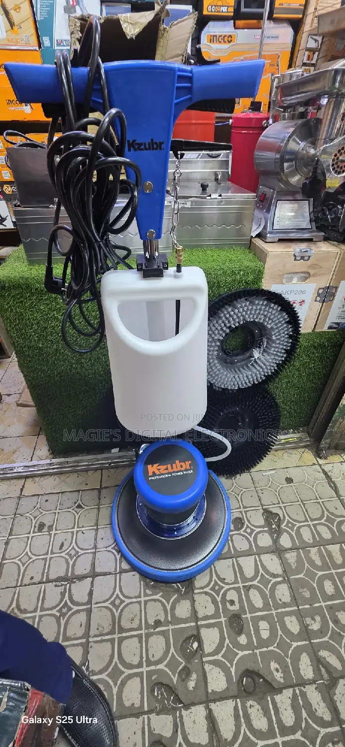 Super Excellent 1100w Kzubr Floor Scrubber With 3 Brushes