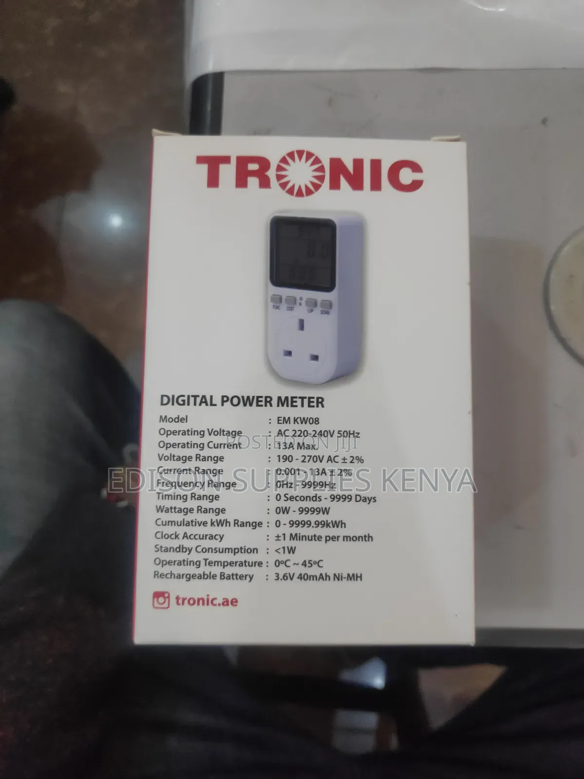 Tronic Digital Power Meter Energy Meter Socket Token Monitor
