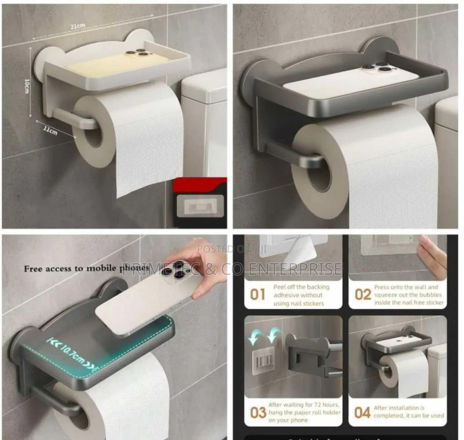 Punch Free Toilet Tissue Holder