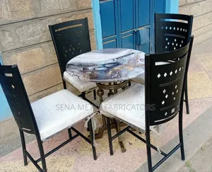 Restaurant Dining Set. White Seat and a Table