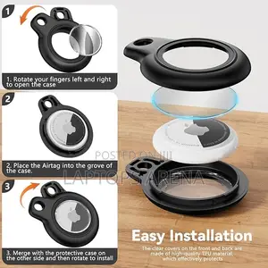 Airtag Holder Waterproof for Air Tag 1 Pack With Keychain