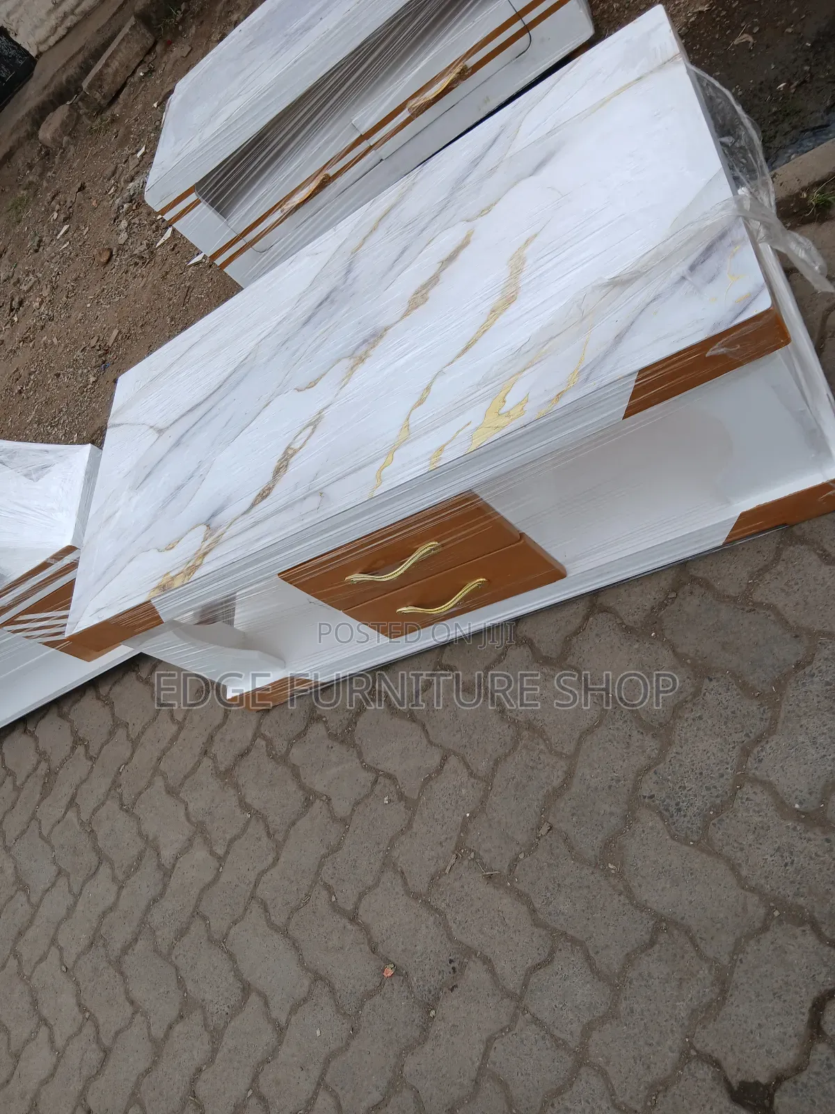 White and Brown Coffee Table for Sale