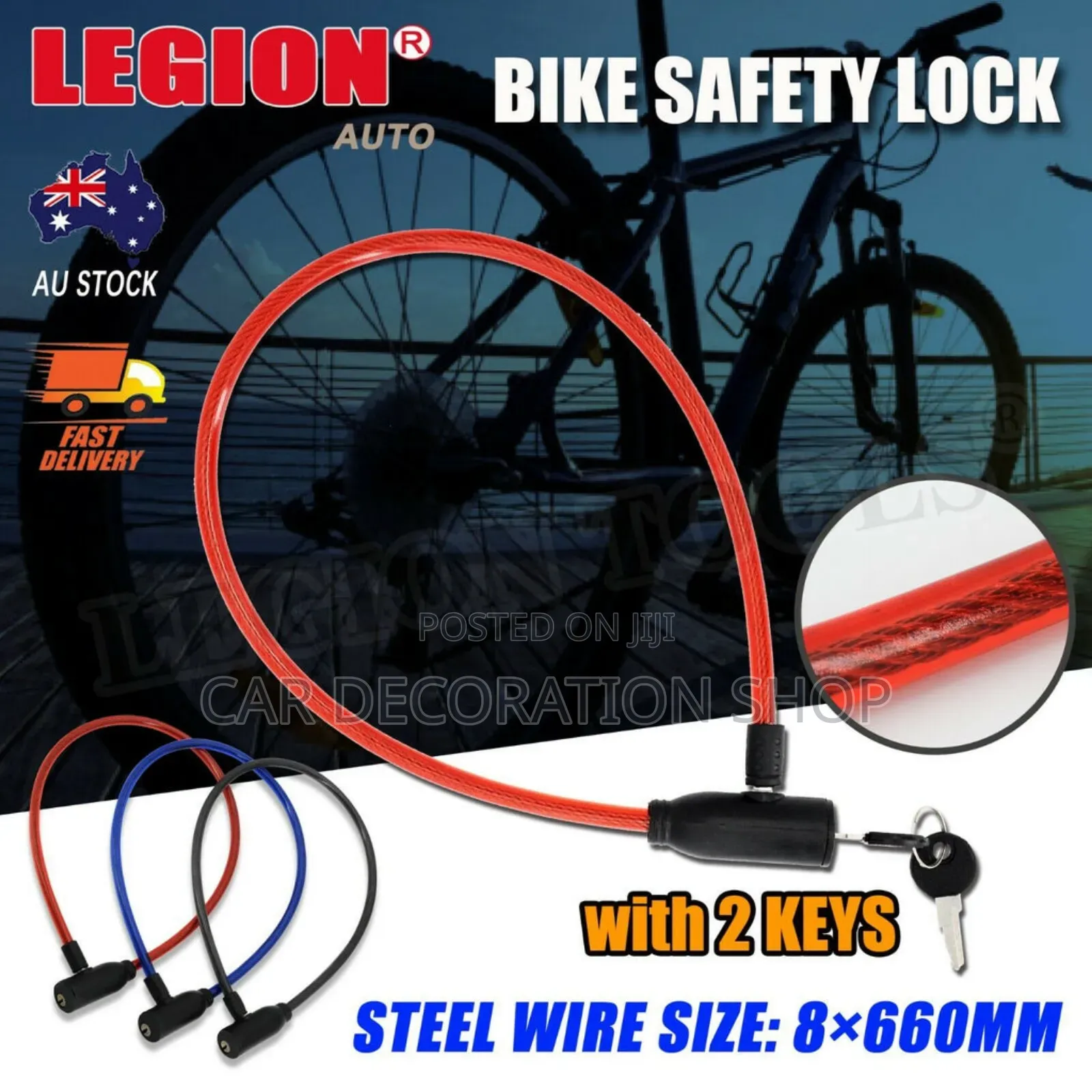 Plastic Coated Bike Lock Flexible Coated Steel