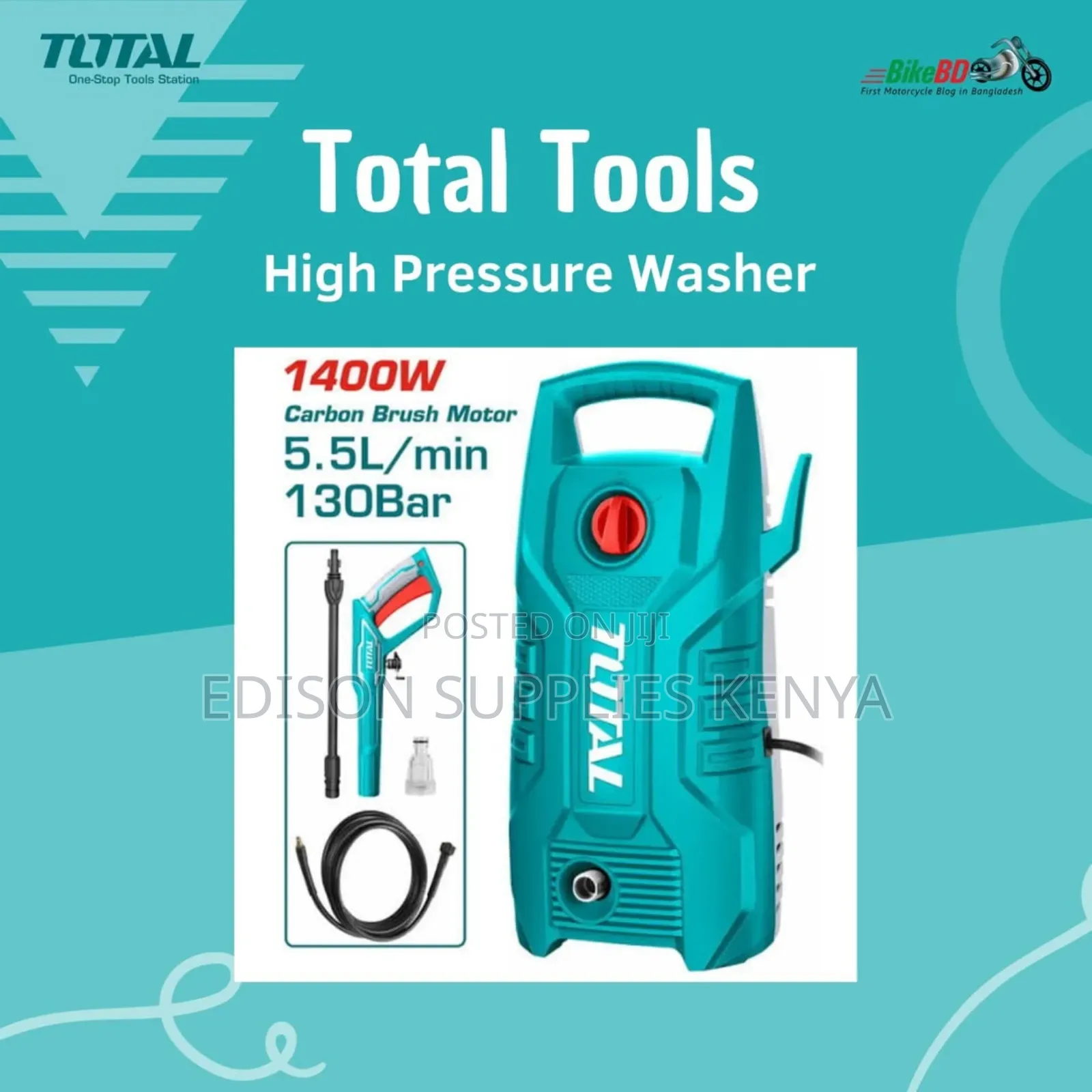 Total High Pressure Washer 1400watts Car Wash Machine