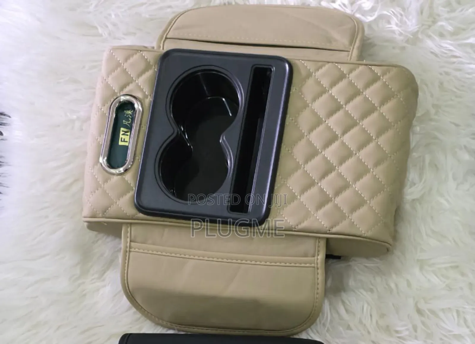 Console Armrest Cushion 2 Cups/Tissue Holder,Side Storage