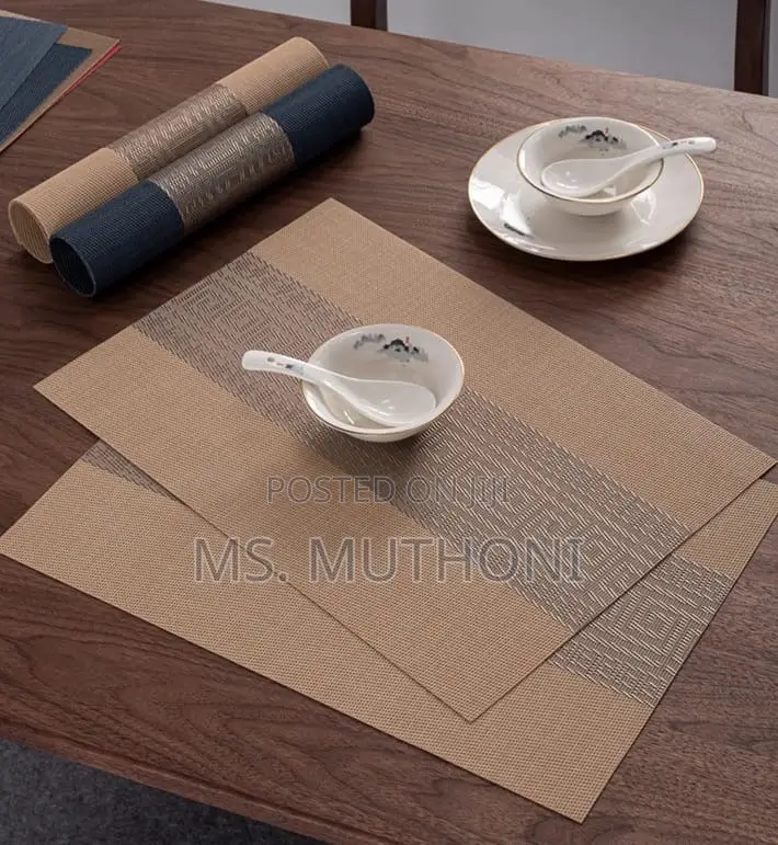 6 PCS Premium-Quality Luxury PVC Table Mats/ Placemats*