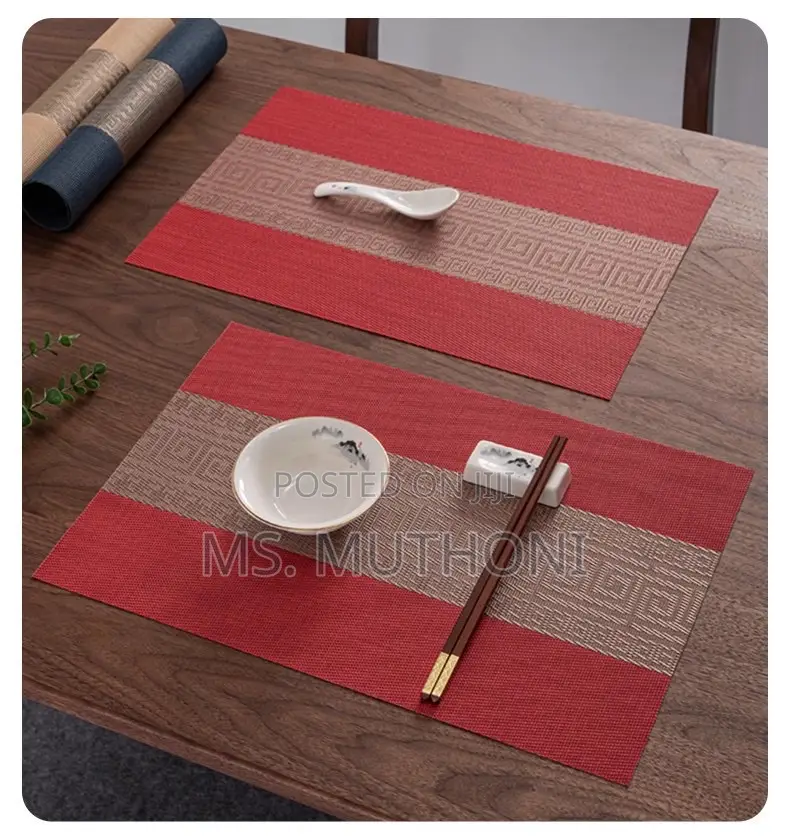 6 PCS Premium-Quality Luxury PVC Table Mats/ Placemats*