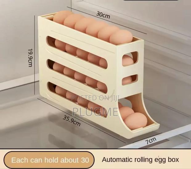 4 Layer Rolling Egg Holder/Dispenser Holds 30 Eggs