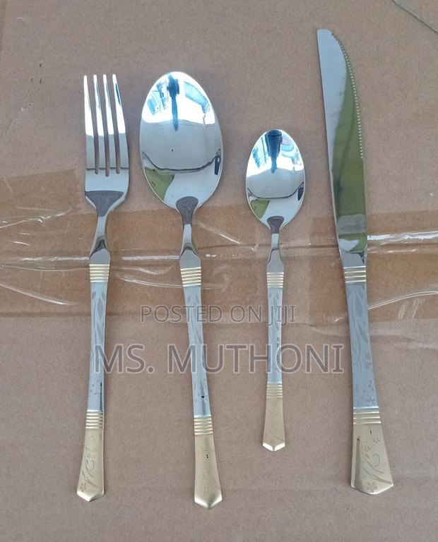 Elegant Heavy 24pcs Stainless Steel Cutlery Spoon Set*