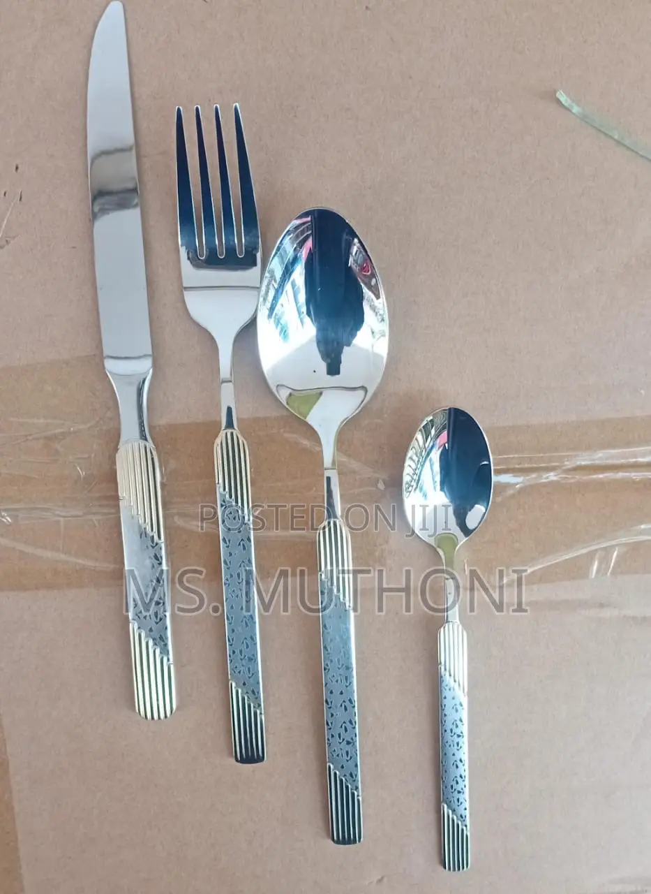 Elegant Heavy 24pcs Stainless Steel Cutlery Spoon Set*