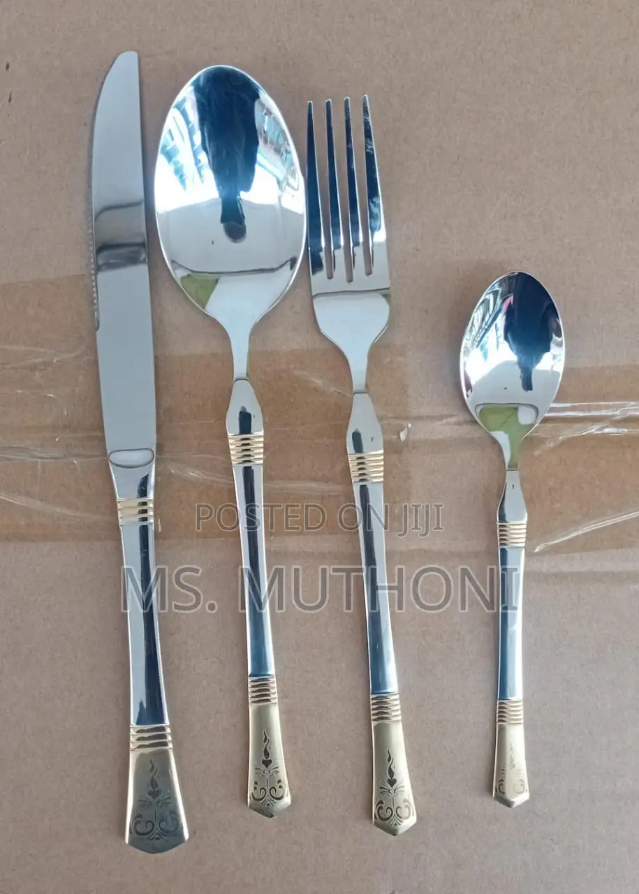 Elegant Heavy 24pcs Stainless Steel Cutlery Spoon Set*