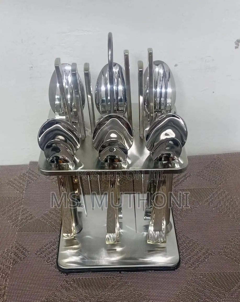 Elegant Heavy 24pcs Stainless Steel Cutlery Spoon Set*
