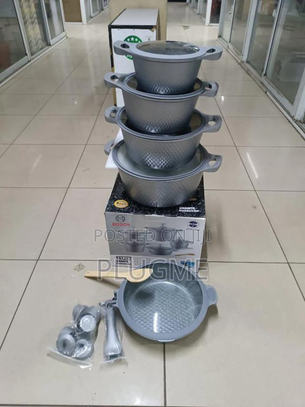 Bosch 11pcs Cookware Nonstick Pots With Silicone Lid Covers