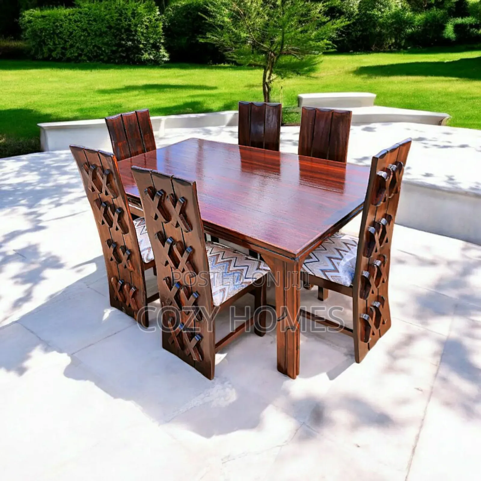 Dining Set an All Wooden Serene Dining Set 6 Seater