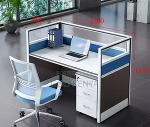 Office Workstation ; One - Way Modular Office Workstation