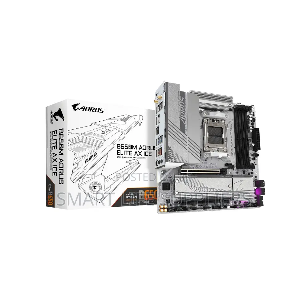 Gigabyte B650m Aorus Elite Ax Ice Motherboard for Ryzen
