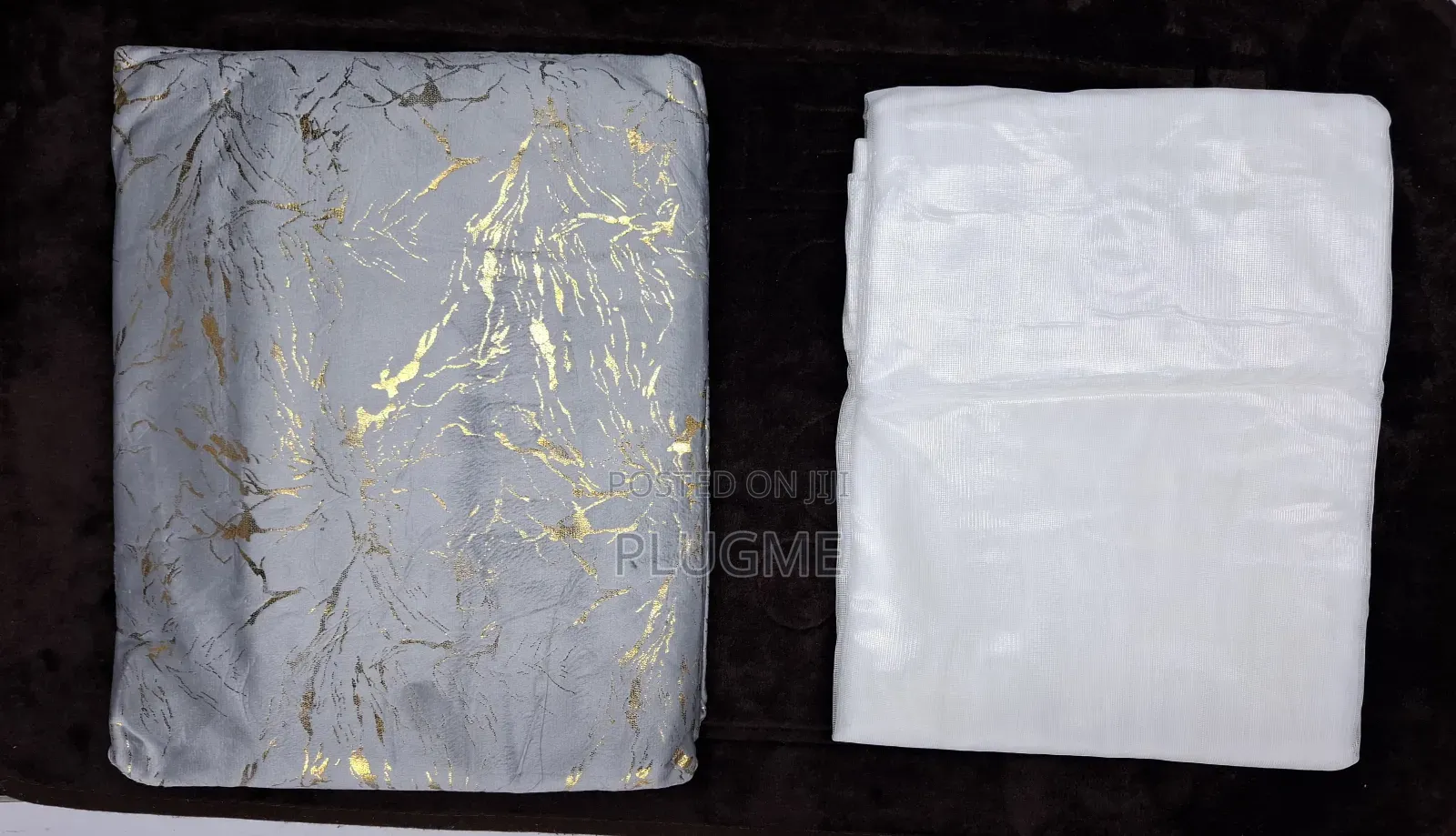 3 Pc Marble Curtains 3 M With Sheer