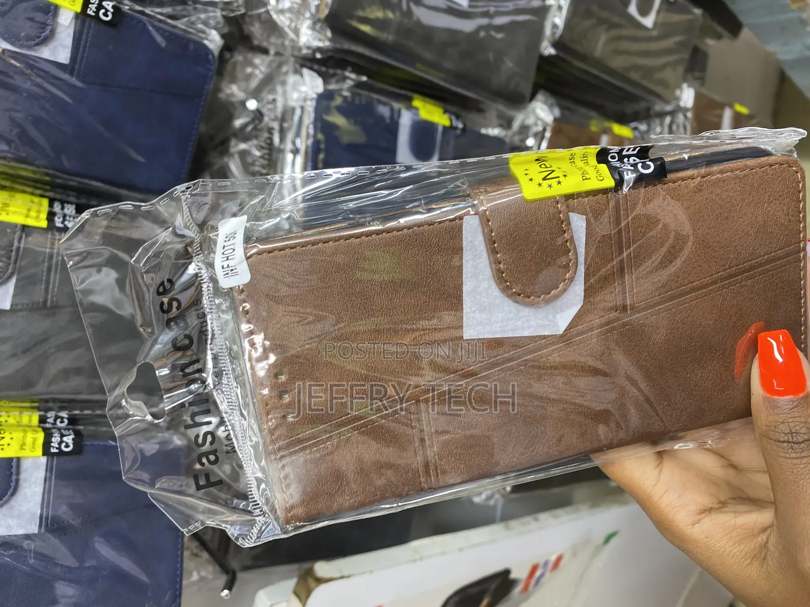 Gelim Infinix Hot 50i 4g Case Pu Leather With Card Holder