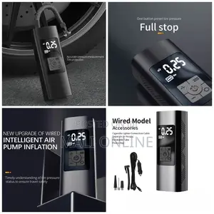 Car Portable Air Pump With Car Charger Led Display