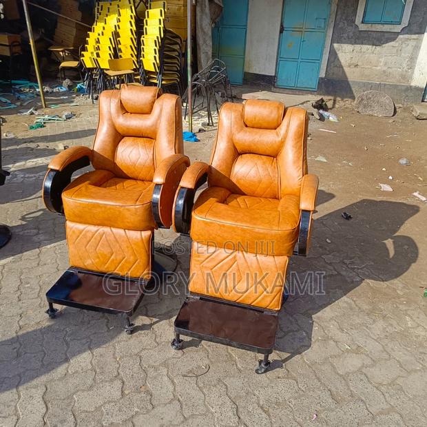 Brown Kinyozi Barber Chair - main view