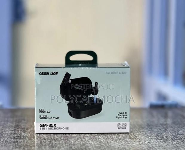 Green Lion Gm-85x 3 in 1 Wireless Microphone – Black - main view