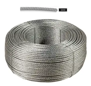 Galvanized Wire Rope, 6mm, 150 Meters Roll