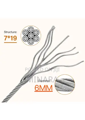 Galvanized Wire Rope, 6mm, 150 Meters Roll