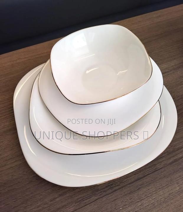 *26 PCS Opal White Dinner Set With Gold Rim Now Available - thumbnail 2