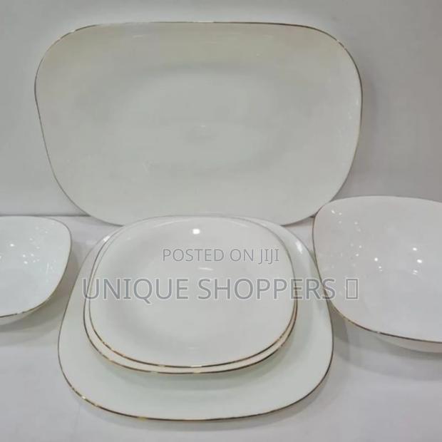 *26 PCS Opal White Dinner Set With Gold Rim Now Available - thumbnail 4