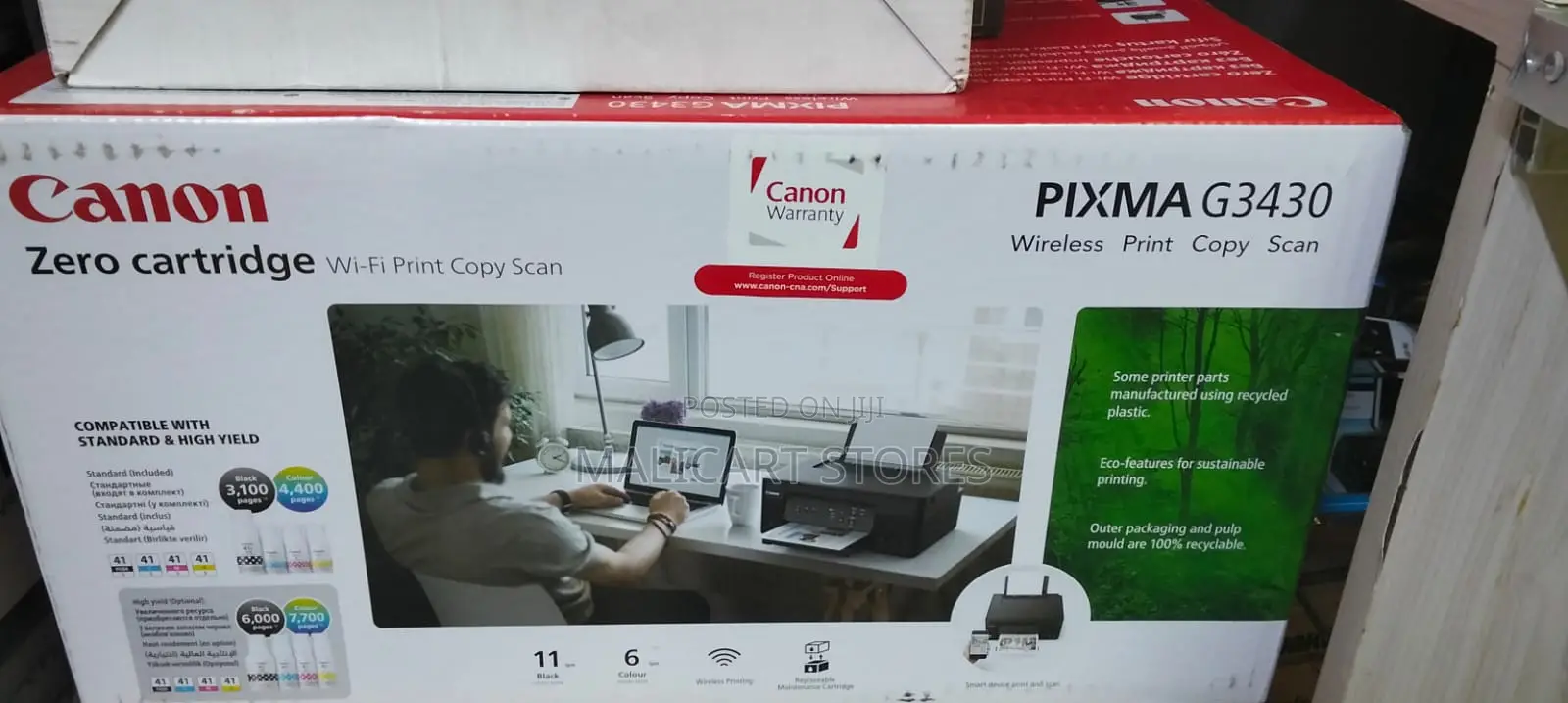 Canon Pixma G3430 A4 Wi-Fi Inkjet Printer