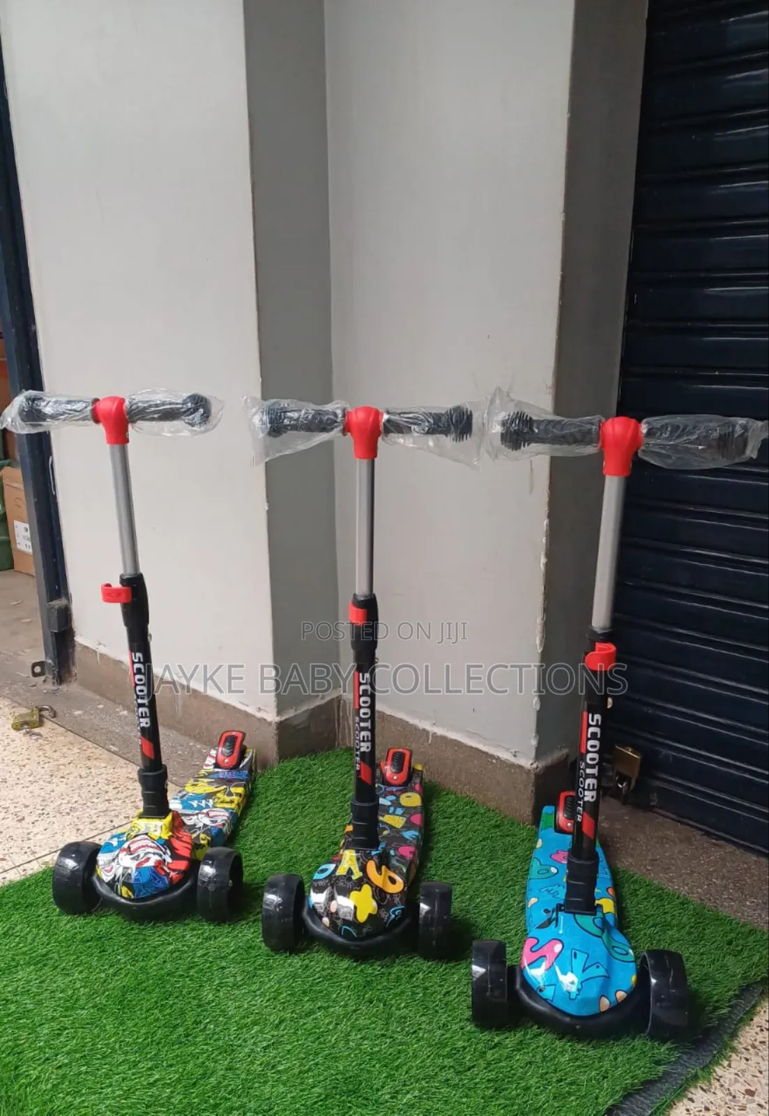 "Kids 3-Wheel Scooter W/ Led Wheels, Adjustable Height