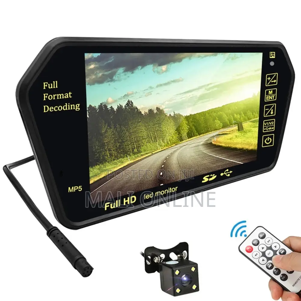 7-inch Car Rearview Mirror Mp5 Player With Bluetooth,