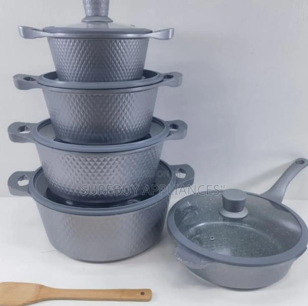 11-Piece Bosch Granite Cookware Set – Non-Stick Pots Pans - main view