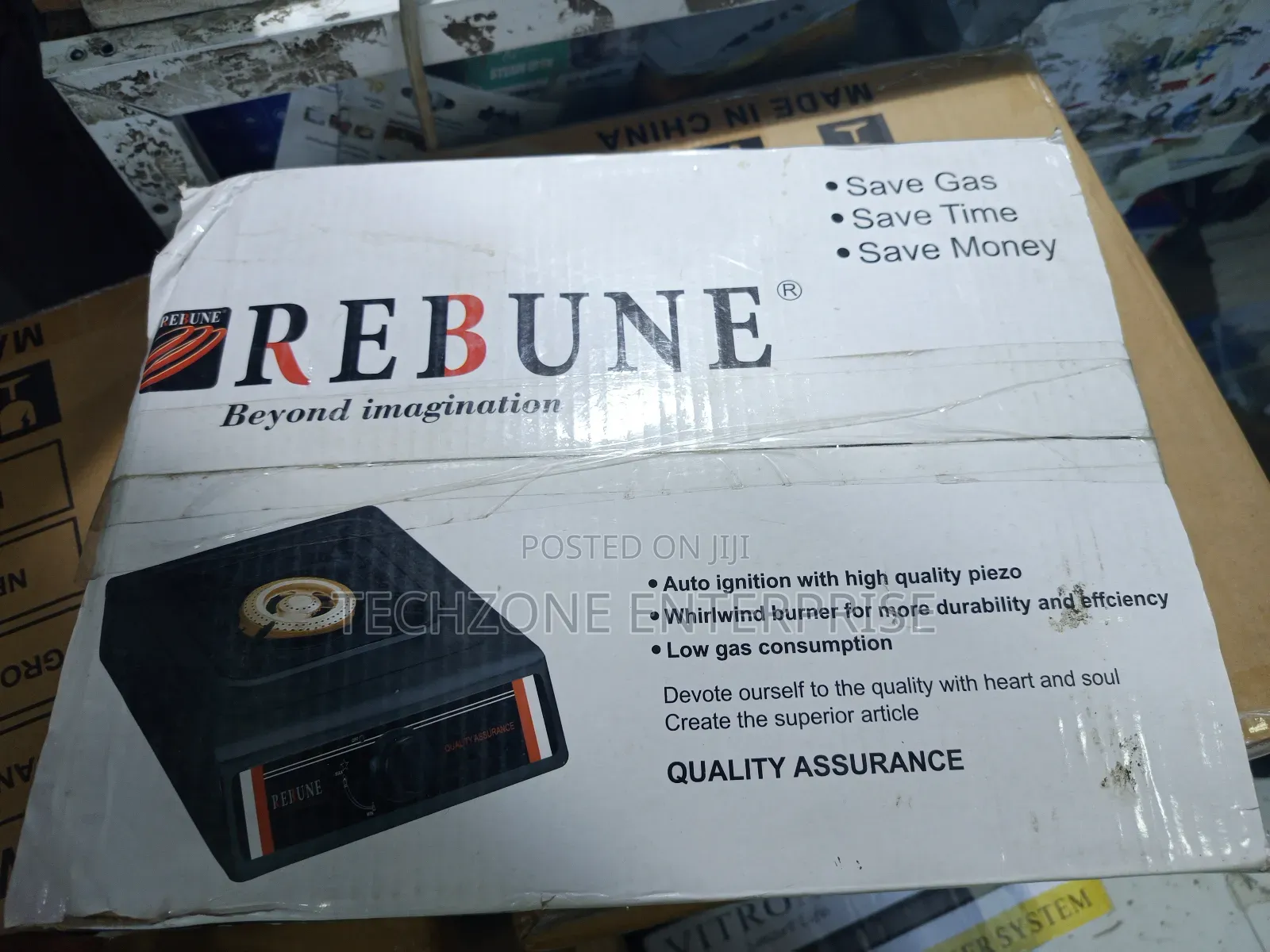 Rebune Single Stainless Steel Burner With Auto Ignition