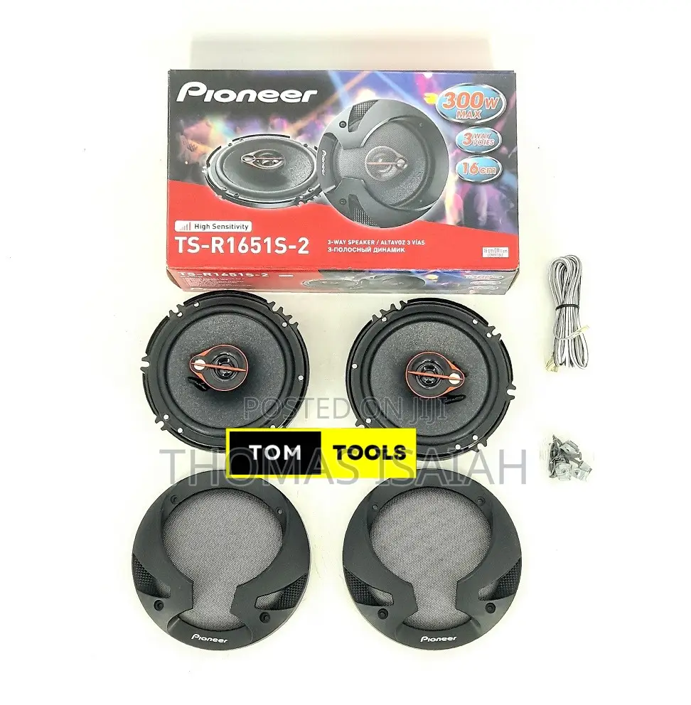 Pioneer Ts R1651s-2 300w 3 Way 16cm Flush Car Speakers