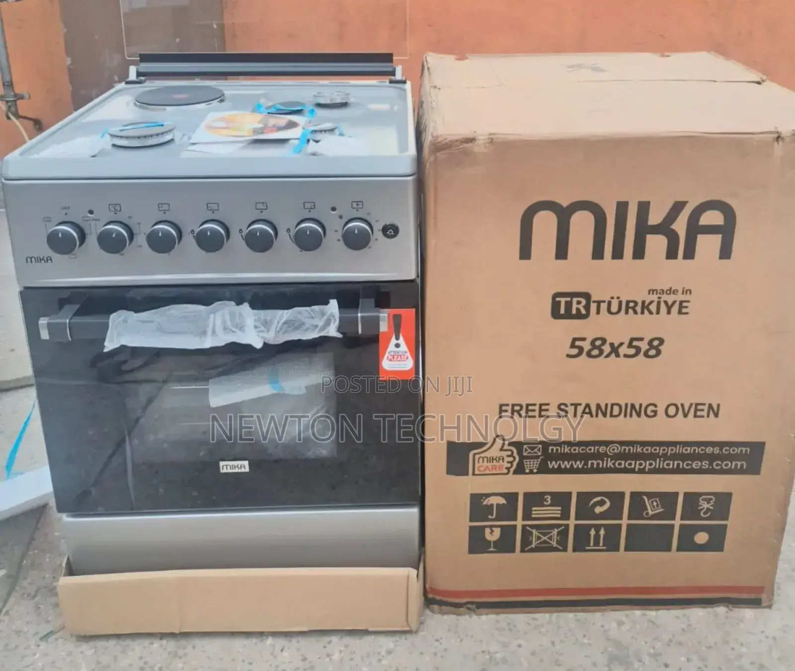 Silver Mika Standing Cooker 58 X 58 3 Gas