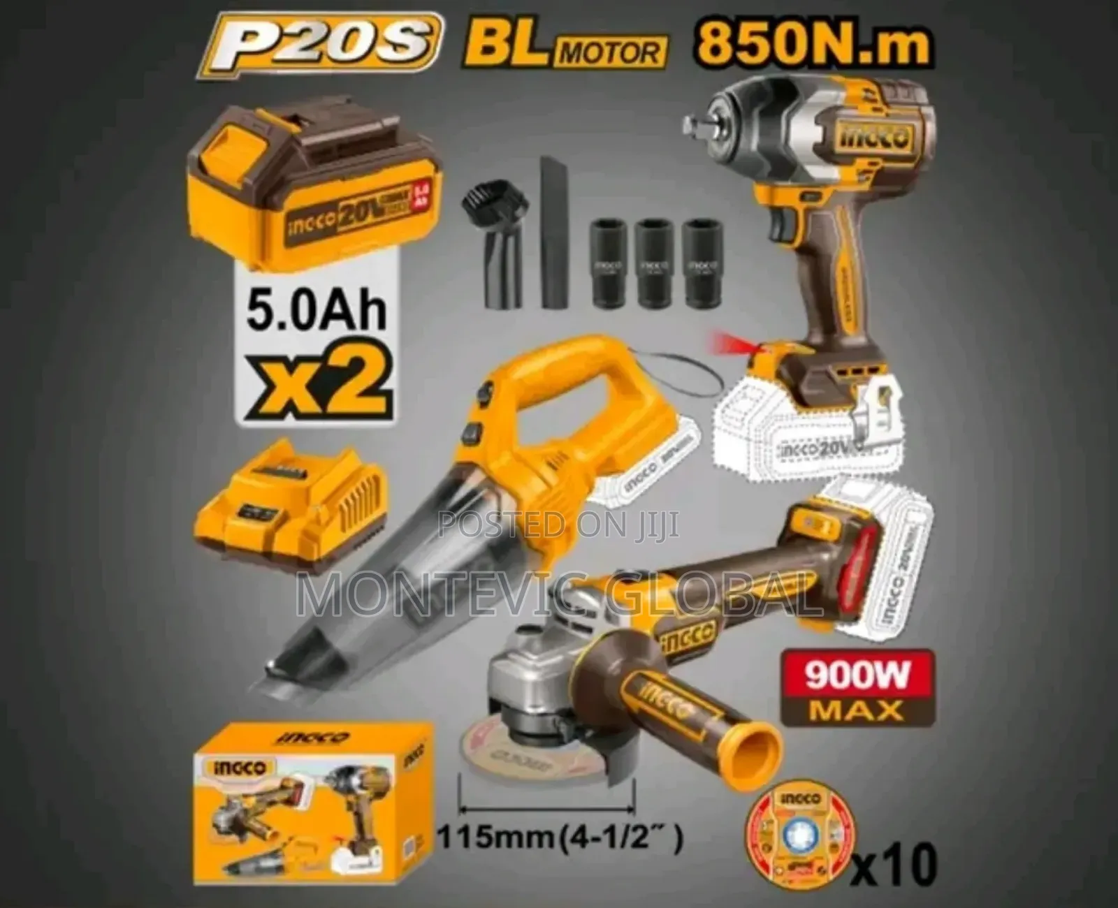 Ingco 3pc Cordless Combo