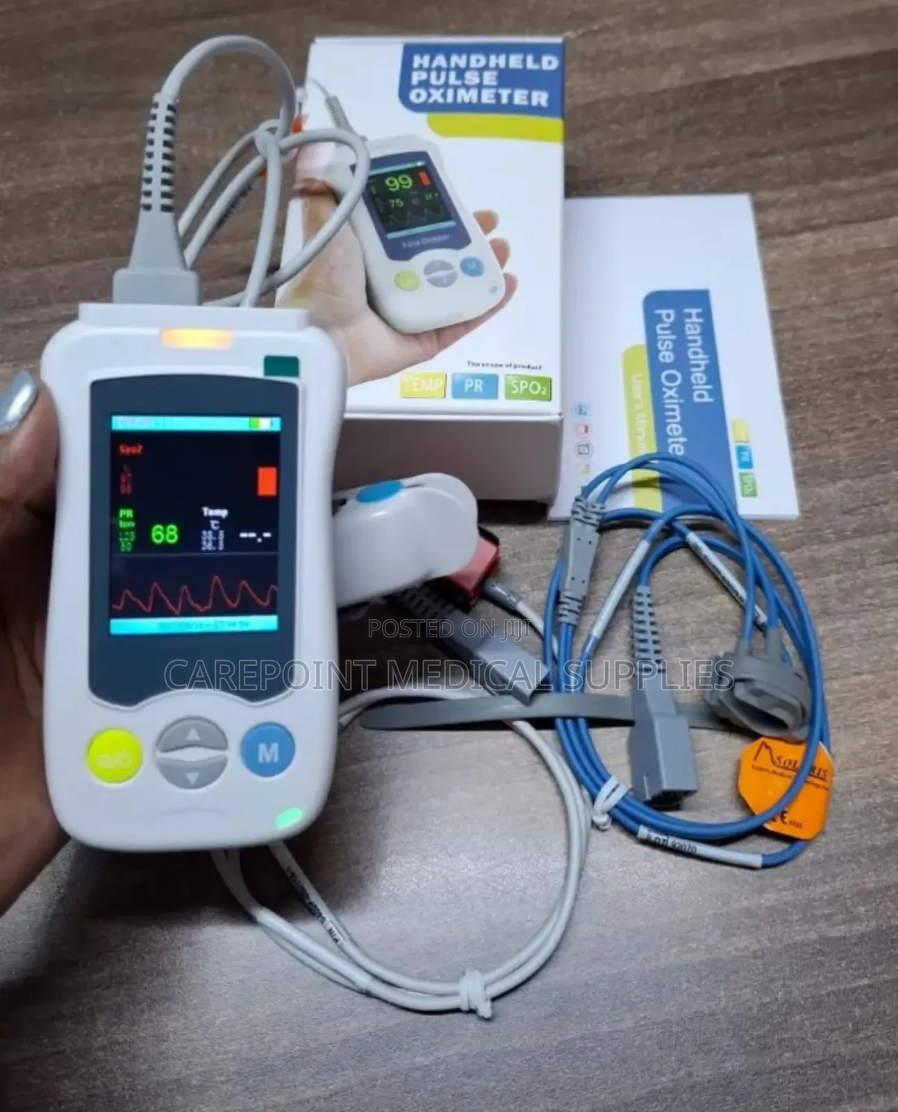 Handheld Pulse Oximeter With 3 Probes