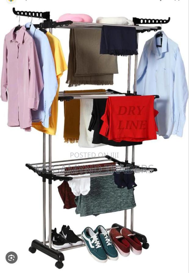Drying Clothes Rack With Wheels/Clothes Rack - thumbnail 3