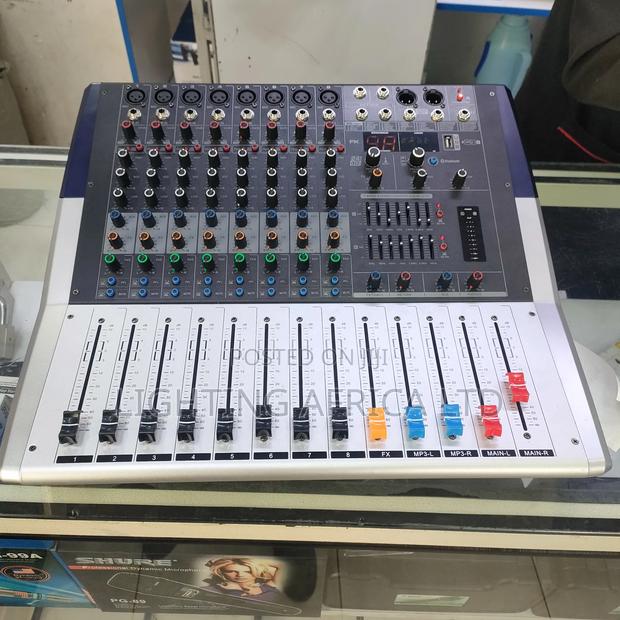 New Model 8 Channels Pro Powered Mixer With Usb/Bluetooth Cooler Fun - thumbnail 2