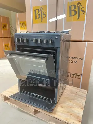 Bj’S 3 Gas+1 Hot Plate 60by60 Stand Cooker Grey