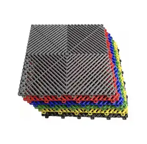 Industrial Garage Flooring – 40×40cm Interlocking Grid Tiles